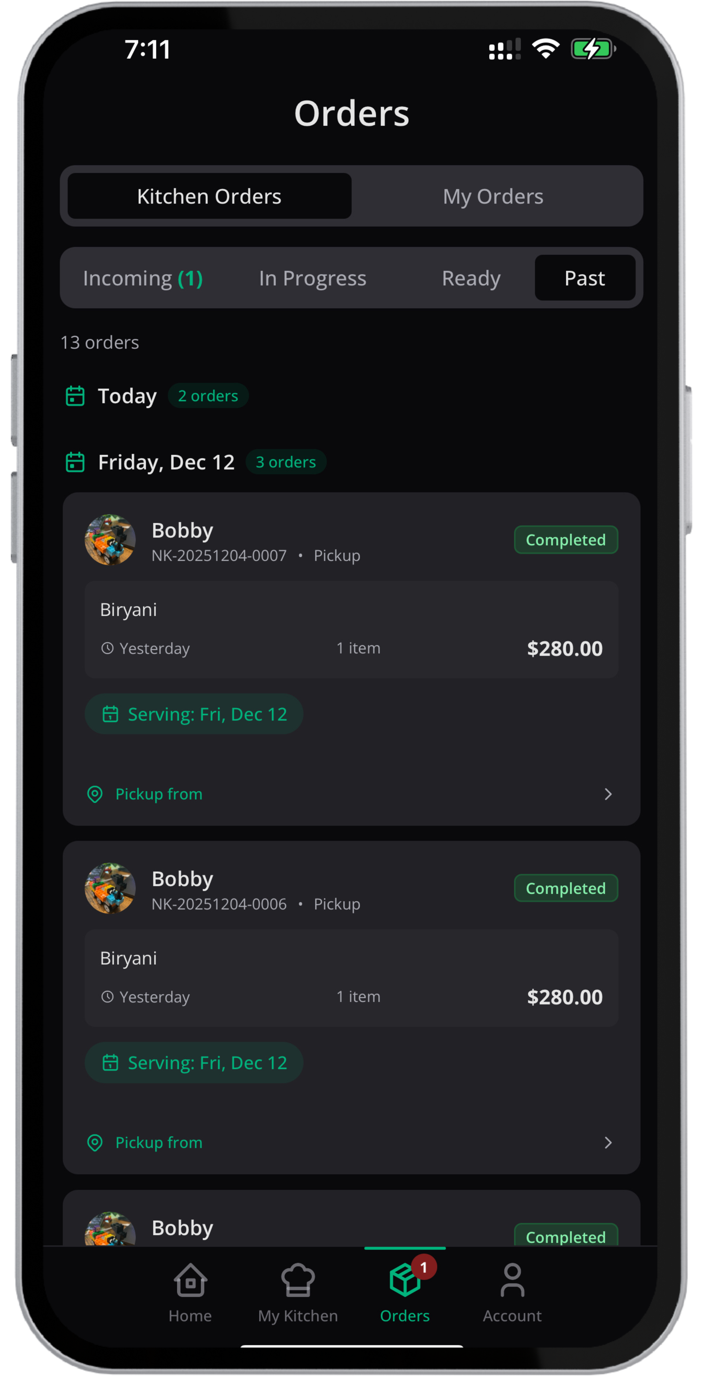 Pre-order management