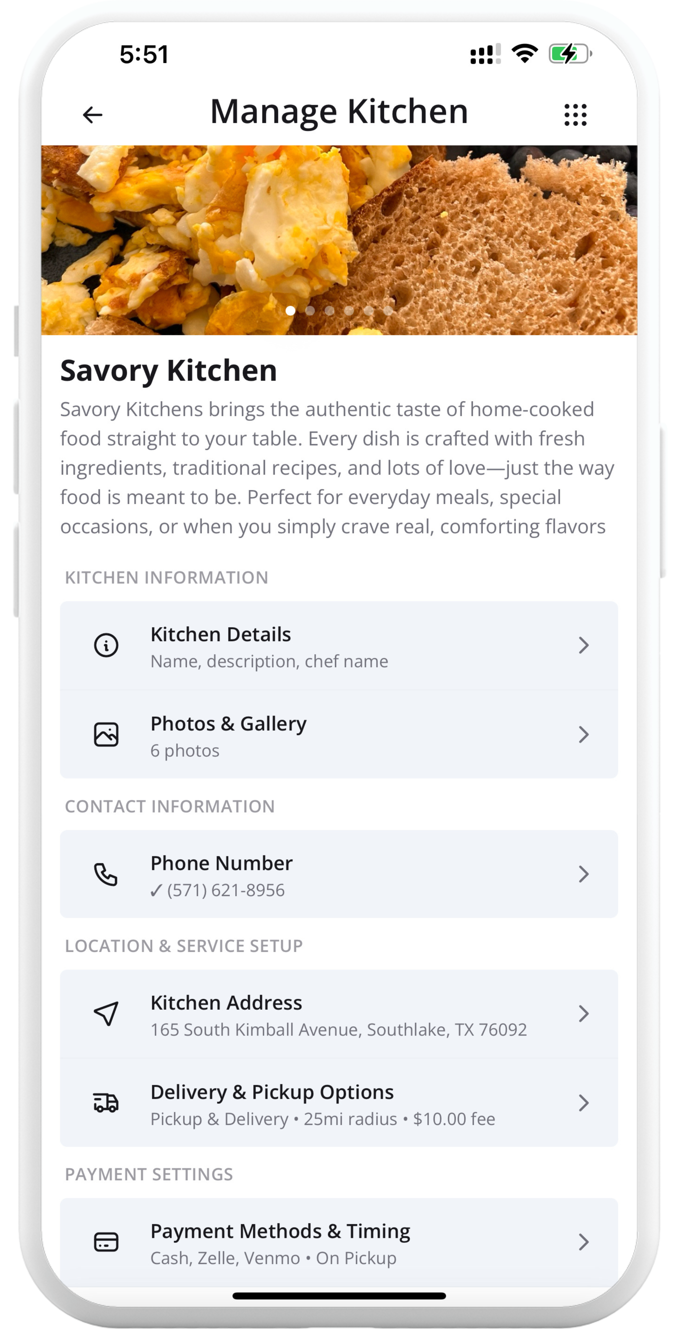 Chefure App - Discover Screen