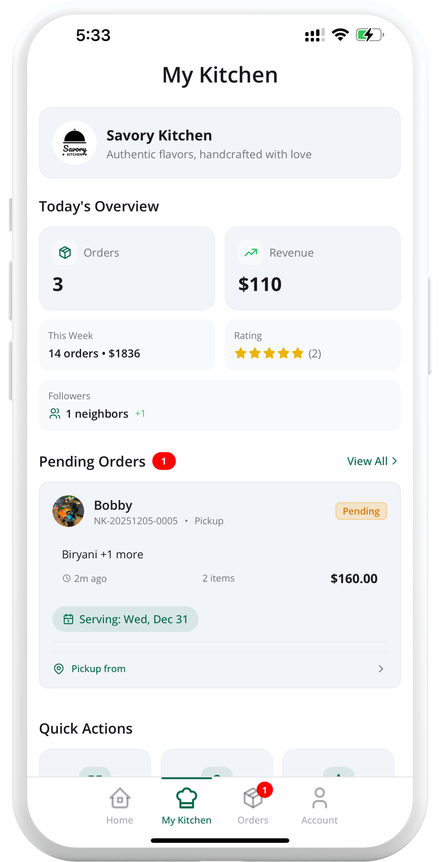 Chefure App - Orders